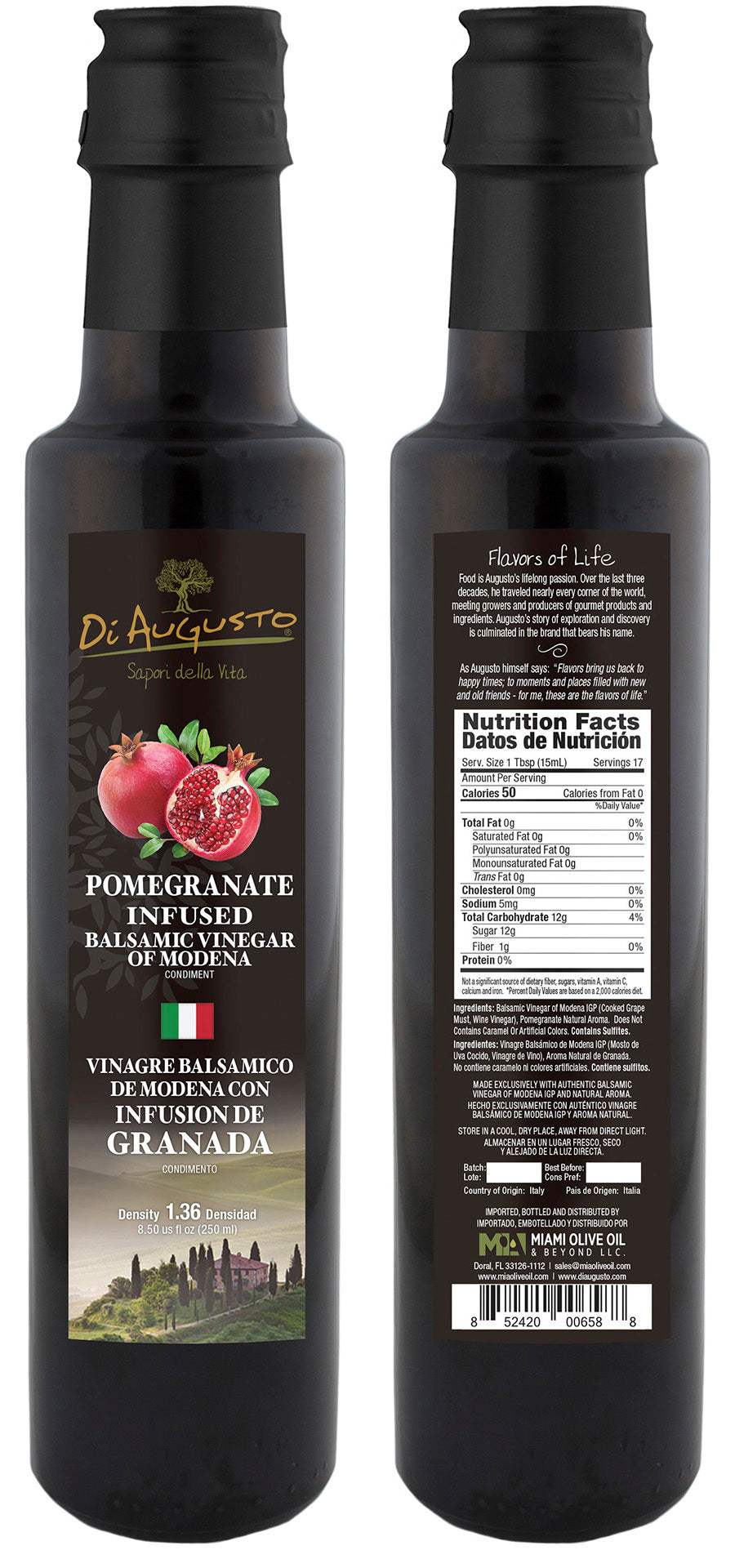 Pomegranate Infused Balsamic Vinegar of Modena PGI